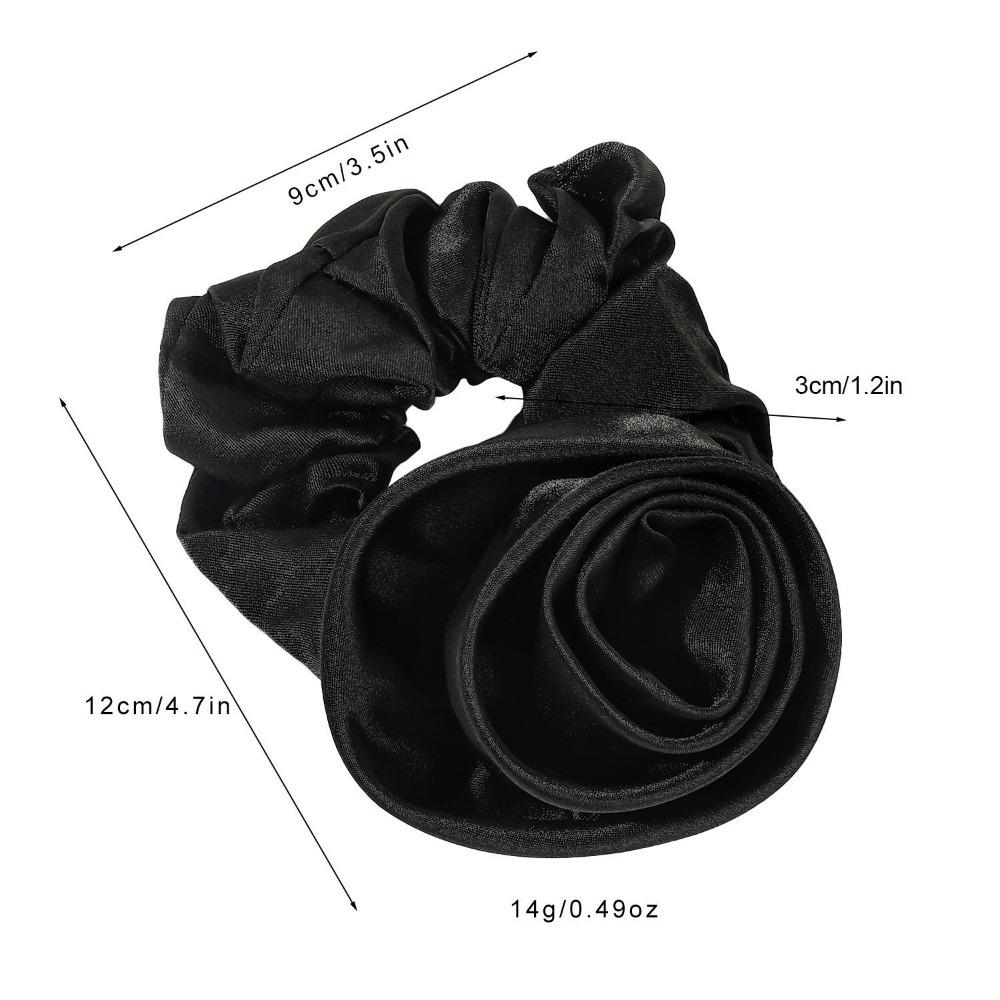 Flower Design Korean Hair Bands Satin Material Big Flower Scrunchies Satin Hair Rope Korean Style