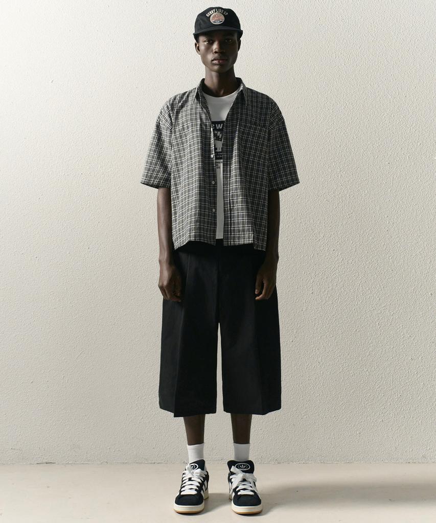 TAKEASY Wide Bermuda Pants (Black)