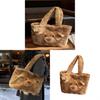 Japanese Cartoon Plush Bear Shoulder Bag With Storage For Daily Use