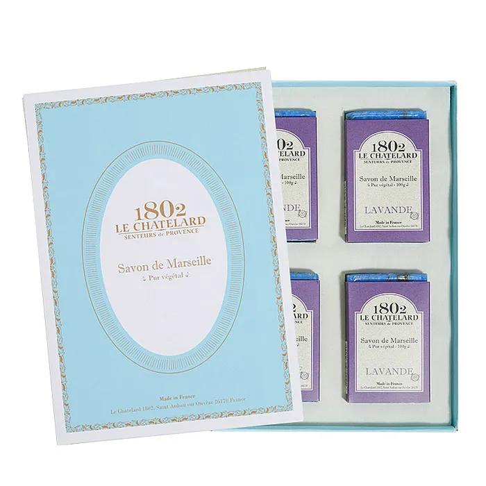 Savon de Marseille 4-pack box (Mint) (Large)