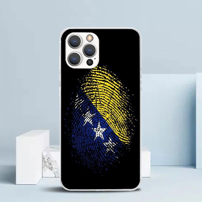 Чехол для телефона с флагом Боснии и Герцеговины Для IPhone 16 17 Air 16E 15 14 Plus 13 Mini 12 11 Pro Max 7 8 + SE 2020 Мягкий ТПУ Задняя крышка