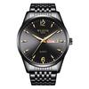 Top Brand Men's Large Dial Ultra-thin Trendy Fashion Business Double Calendar Quartz Watch