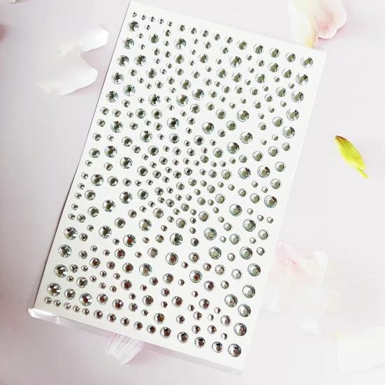 Наклейки со стразами Искусственный жемчуг Самоклеящиеся противоскользящие Фестивальные украшения для лица Наклейка на концертный макияж Волосы на лице Украшение тела Подвески со стразами