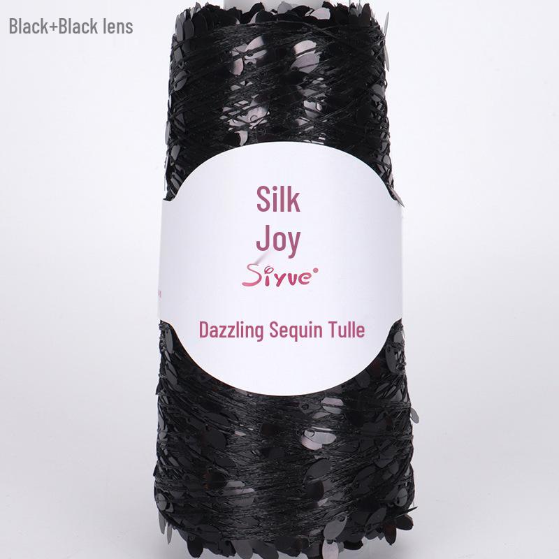 Siyue Silk Color Point Yarn: Dazzling Sequin Wool with Water Drop Sequins for DIY Hand Knitting