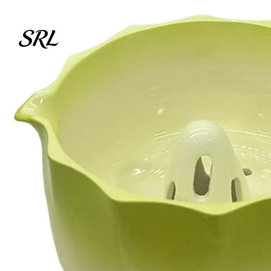 Space Saving Kitchen Tool Self-Spinning Ceramic Berry Washing Bowl, Built-In Drainage Holes Handheld Produce Rinsing Basket Fruit Strainer,