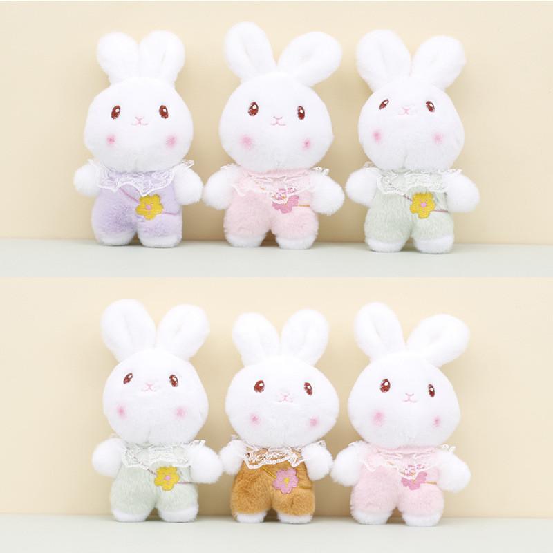 Adorable Plush Bunny Keychain Stuffed Toy 4 Inch Wedding Toss Doll Wholesale