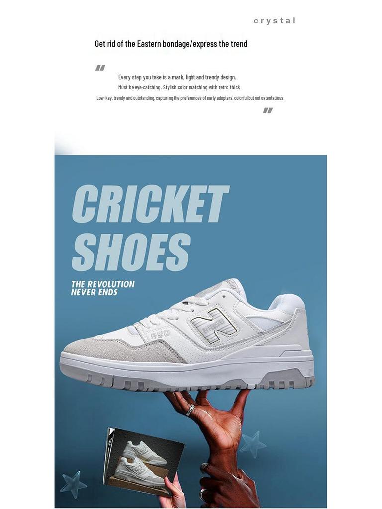 Мужские ретро парусиновые туфли NB550N - Универсальные повседневные кроссовки для пар и студентов