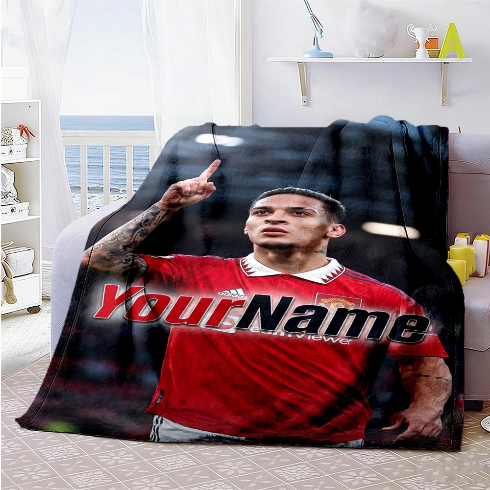 Manchester Personalized Name Blanket Cozy Personalized Blanket Soft Warm Cozy Great for Office Bedding Sofa Livingroom Ideal for All Seasons