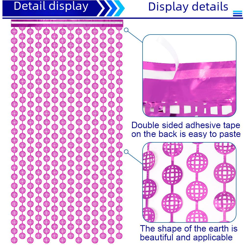 Elegant 2 Meter Silver Disco Curtain Shimmering Decoration For Memorable Events And Parties