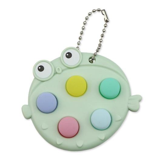 Push Bubble Chain Забавная игрушка-рыба с бусинами Puffer для снятия стресса Quick Push Globefish Сенсорная декомпрессия Непоседа