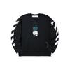 Dripping Arrows Incompiuto Crewneck Black/White Men Tops OMBA037R20E300051001