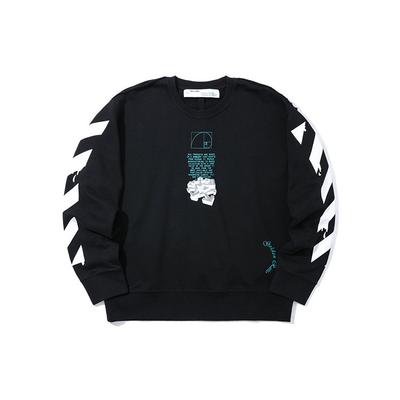 Мужские топы Dripping Arrows Incompiuto Crewneck черного/белого цвета OMBA037R20E300051001