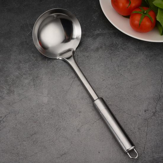 5Pcs Stainless Steel Kitchen Utensils Set Heat Resistant Non-Stick Spoons Spatula with Hanging Hole Ergonomic Handle Cooking Tools