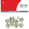 SET 10 ATTACHES PIN'S - 1 CM - METALLIC