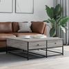 VidaXL Coffee Table Sonoma Grey 100x99x40 Cm Engineered Wood 835297