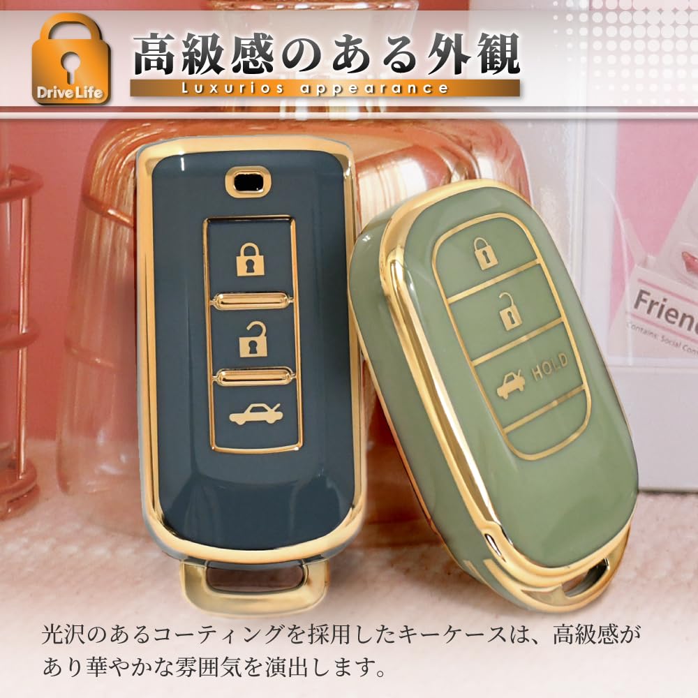 [shizukawill] DriveLife Smart Key Case Mitsubishi Key Case Key Chain Car Smart Key , red