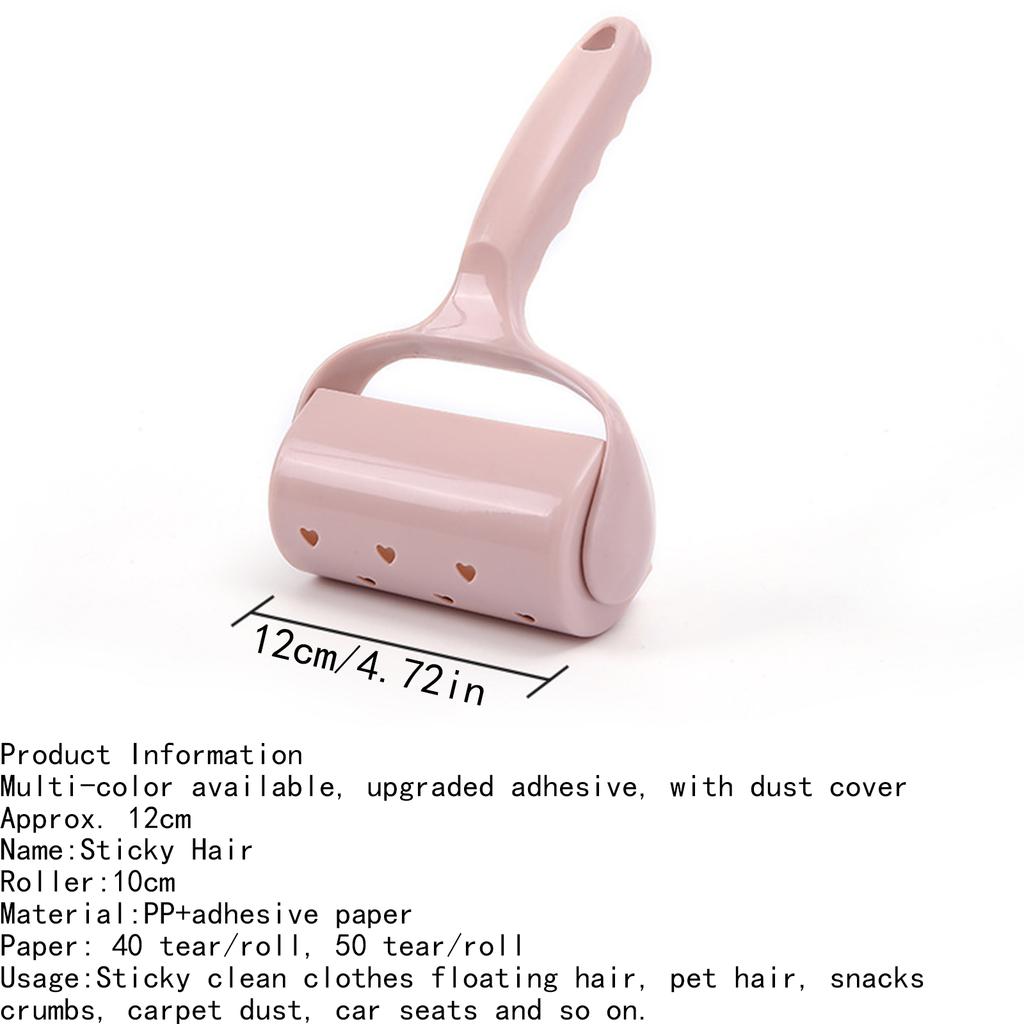 New Tearable Roll Paper Sticky Roller Brush Pet Hair Remover Clothes Carpet Cleaning Brush Plush Razor Household Cleaning Tool
