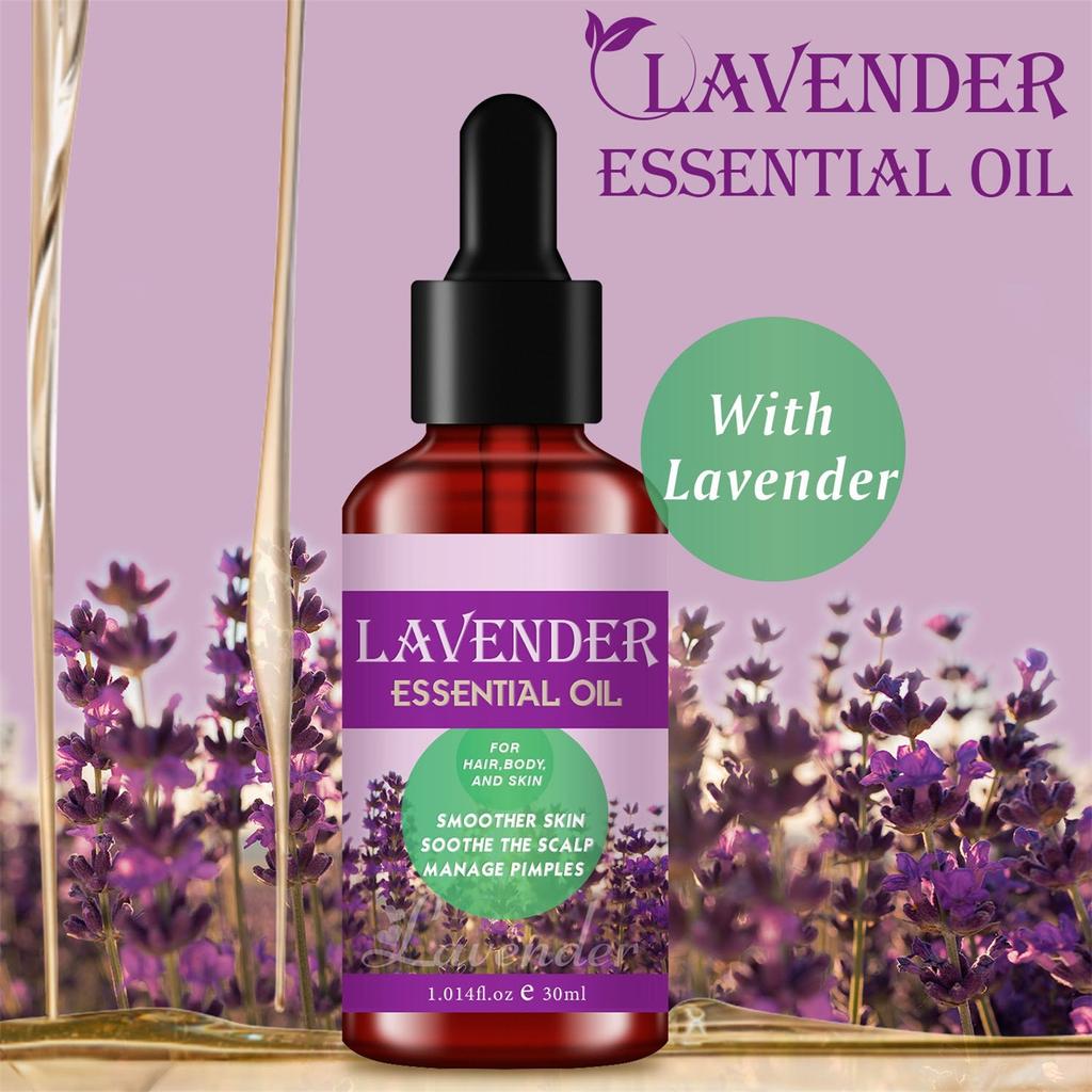 Лавандовая сыворотка подходит для массажа головы и тела, чтобы успокоить кожу, расслабить тело и разум и спать дома, 30 мл