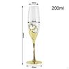 Champagne Flute Glassware Hand Blown Heart Shaped Toasting Cups Goblet Cocktail Glass Elegant for