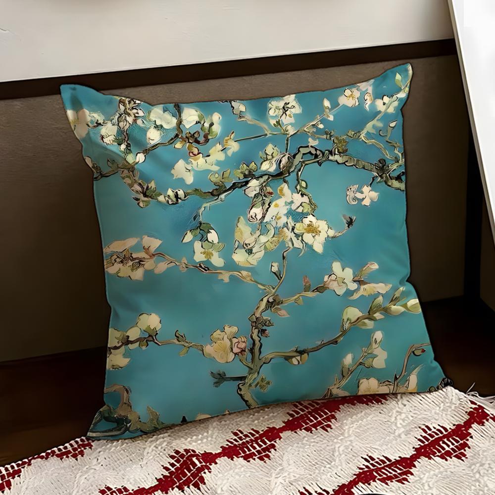 Vincent van GGogh Cushion Cover Reversible Soft Durable Pillow Cover Home Car MultiScene Use for Daily Comfort
