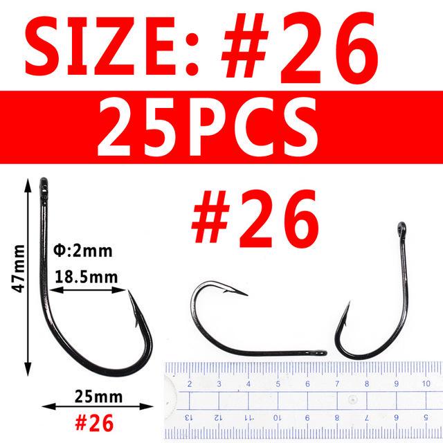 Стальные крючки для рыбалки, 50 шт