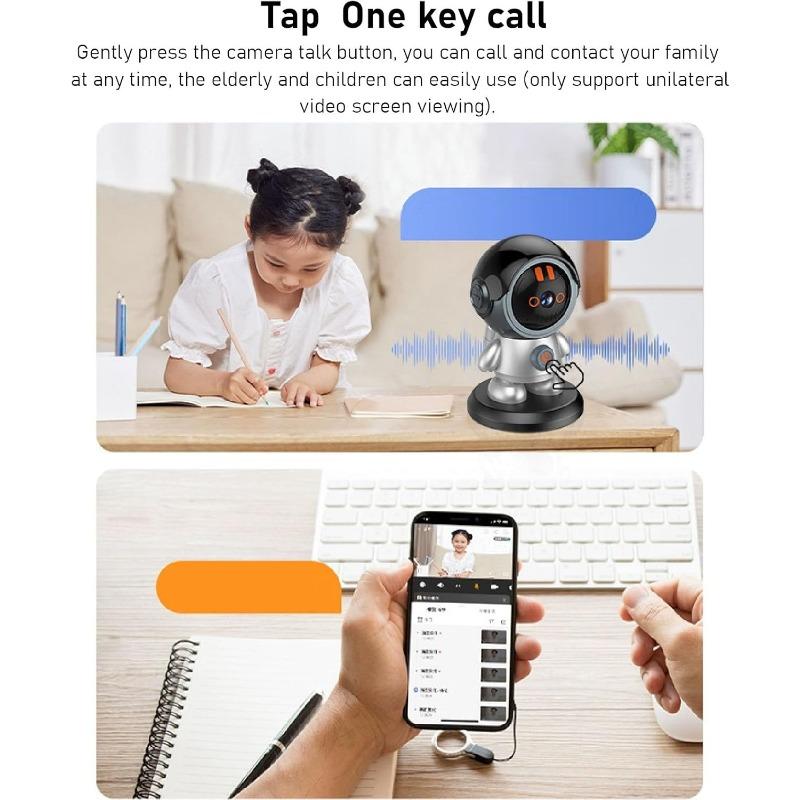 Внутренняя камера, роботизированная камера 1080P для домашней безопасности, камера для наблюдения за домашними животными и радионяней с приложением, интеллектуальная поворотная камера с функцией обнаружения движения