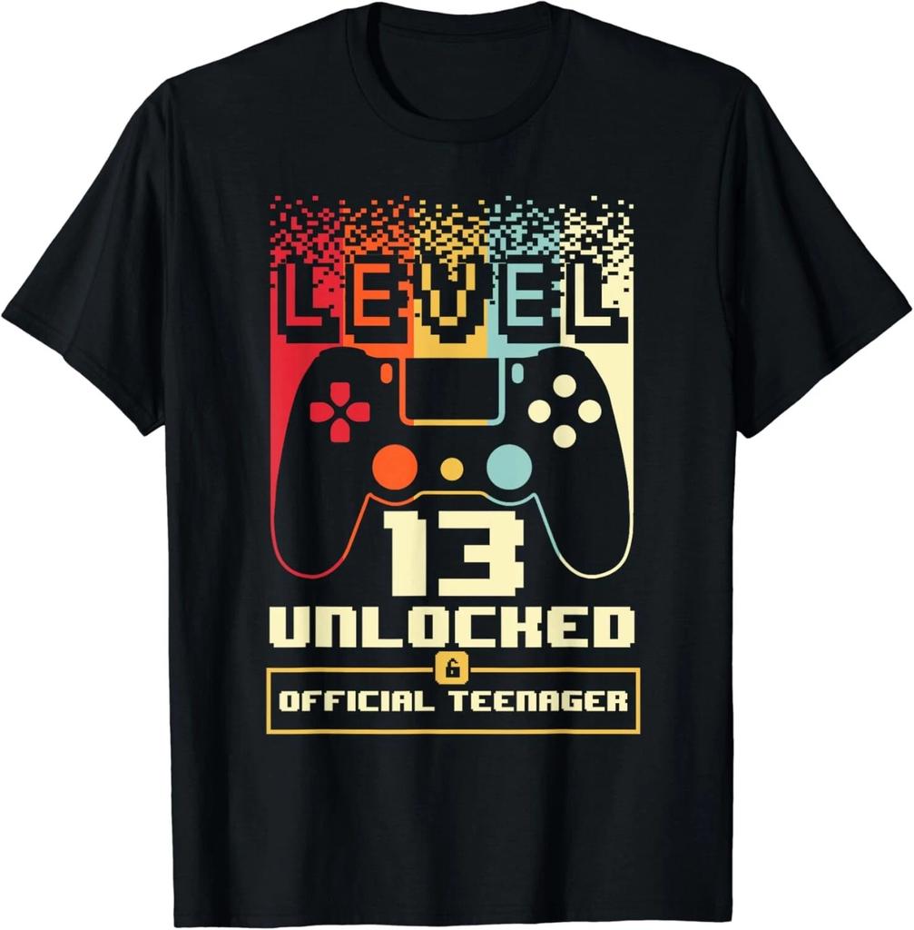 13th Birthday Gift Boys Level 13 Unlocked Official Teenager Gift Unisex T-Shirt