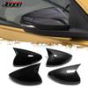 2Pcs Ox Horn Style Car Outside Wing Side Rear View Door Mirrors Cover Caps Stickers For Volkswagen VW Polo Mk6 AW GTI