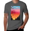 Red Dusk Tshirt Basic Short Sleeve Cotton Blend Tshirt