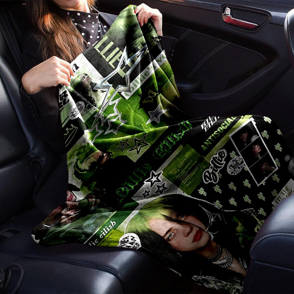 Billie Eilish Collage Blanket Soft Throw Blanket For Home Bedroom Bed Sofa Travel Office Solid Christmas Blanket