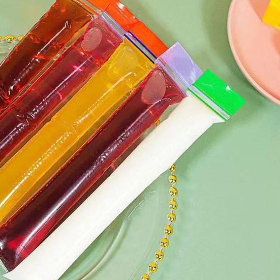 100 шт. одноразовые пакеты для мороженого своими руками, пакеты для мороженого, фруктового сока, смузи, йогурта, пакеты для заморозки без BPA с застежкой-молнией