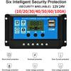 30A/40A/50A/60A/100A Solar Charge Controller12V/24V, Multi-Function Adjustable LCD Display with Dual USB Port Timer Setting