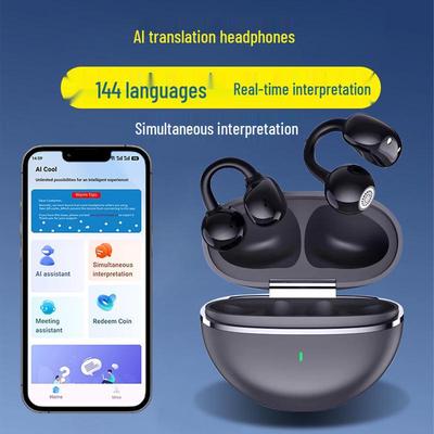 AI Bluetooth-наушники с переводом: 69 языков, Синхронный перевод, Зажимной дизайн