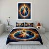 Sacred Divine Symbolic Three-Piece Set  kid's and adults' bedroom decor, Exquisite three-piece bedding set gift