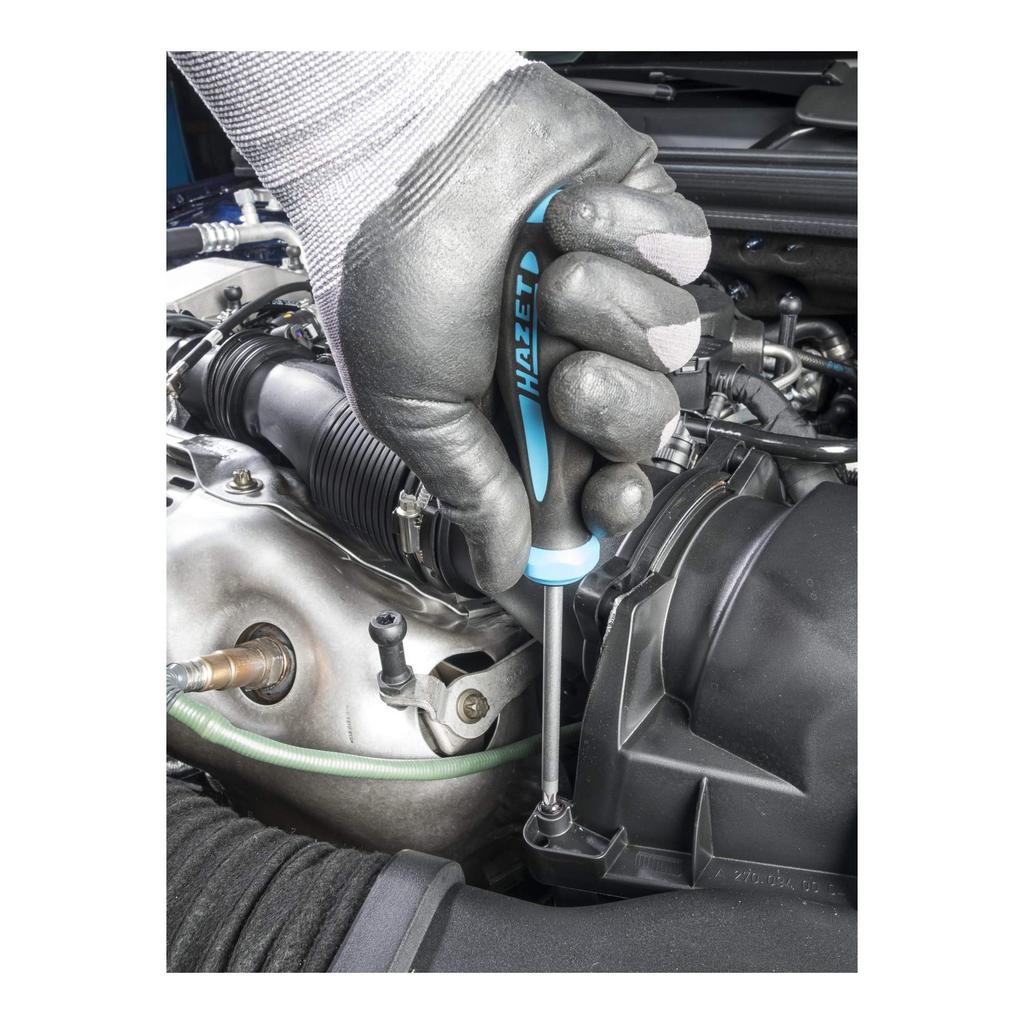 HAZET Hex Grip Driver HEXAnamic Grip Highly Efficient Power Transfer Ergonomic Shape PH2 Size Overall 214mm / 802-PH2 Non-Slip 3-Component