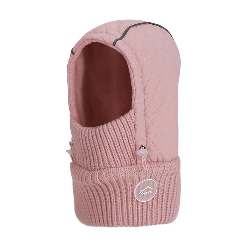 Winter Knit Hat Mask Balaclava With Fleece Lining For Outdoor Cycling And Cold Weather