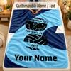 Фланелевое одеялоФУТБОЛЬНЫЙ КЛУБ BIRMINGHAM CITY Персональное имя Текст Персонализированное Мягкое Теплое Плед для дома Подарок