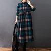 Новое осенне-зимнее женское платье в винтажном стиле, повседневная свободная мода из хлопка и льна с длинным рукавом, элегантные женские платья, одежда