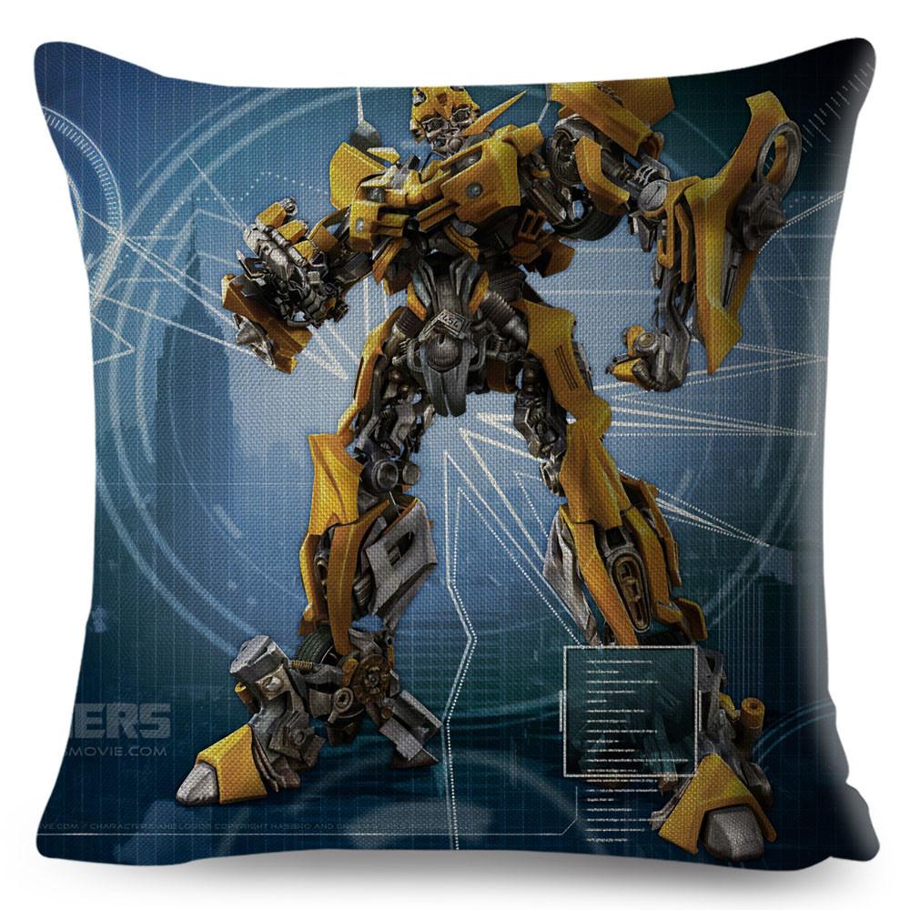 Classic Movie Pillowcase Cushion Cover for Sofa Home Car Decor Cartoon Transformation Polyester Pillow Case xcm