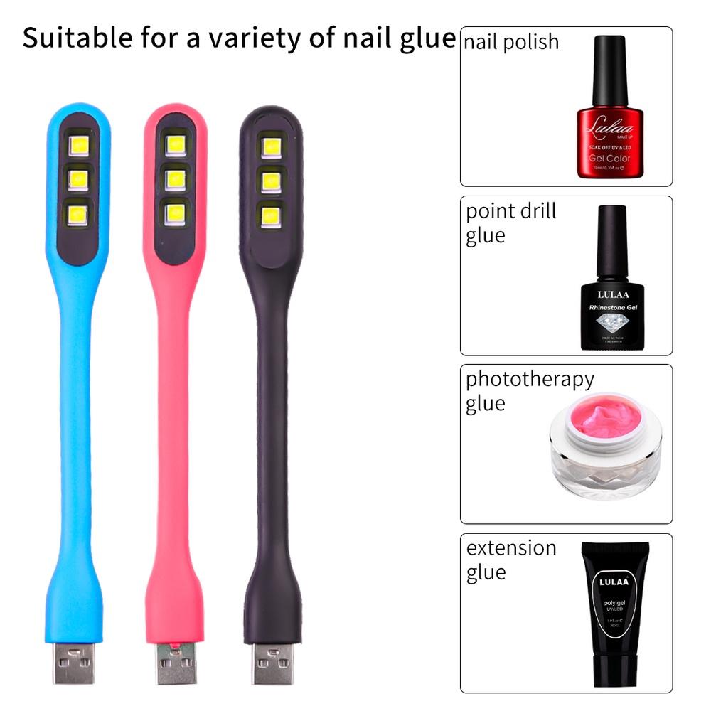 Портативная мини-USB-лампа для фототерапии ногтей, складная светодиодная сушилка для ногтей, УФ-гель-лак, средство для отверждения лака