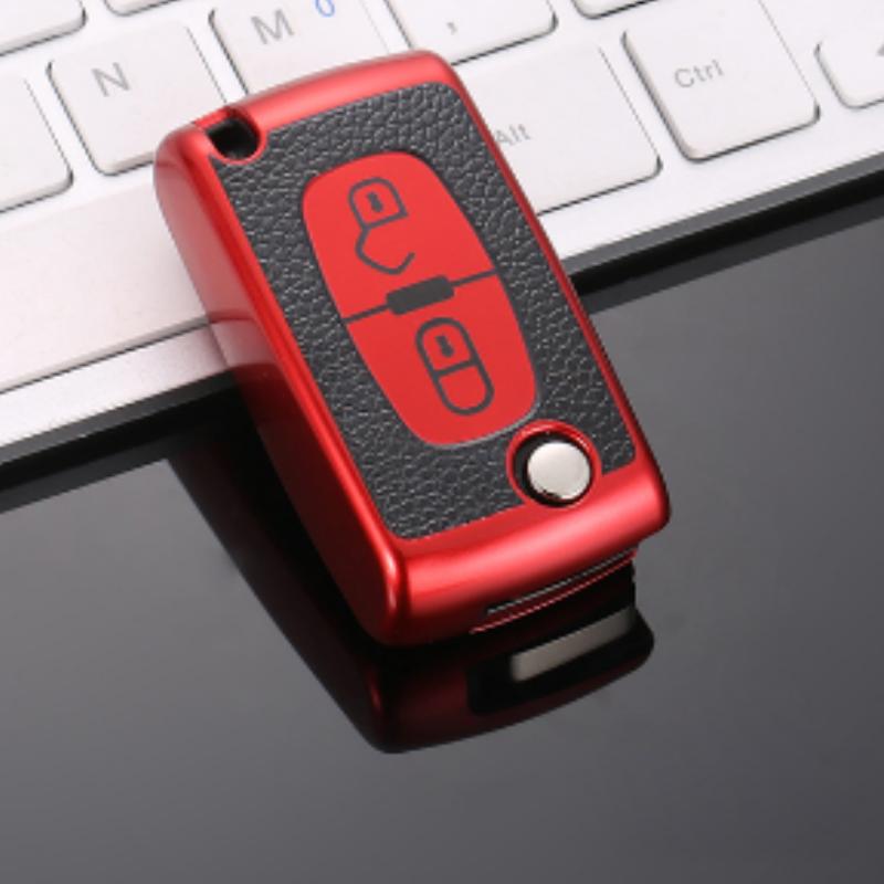 Кожаный чехол для дистанционного ключа из ТПУ для Peugeot 107 207 307 308 407 607 3008 5008 для Citroen Xsara Picasso C5 C6 C8 без ключа