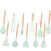Ustensiles de cuisine - SPRINGOS® - Set de 12 pièces - Silicone - Menthe claire - Contemporain