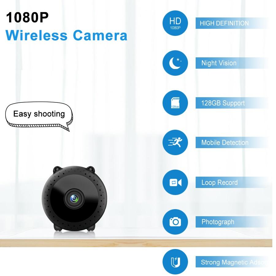 Мини-камера Wi-Fi, камера видеонаблюдения для домашней безопасности, маленькая беспроводная камера наблюдения, мини-видеокамера, видеокамера, Wi-Fi камера, няня 1080P