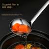 Stainless Steel Oil Separator Soup Ladle Gravy Food Fat Skimmer Spoon Grease Strainer  Pot Oil Filter Spoon For Home Kitchen