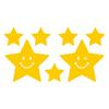 Reflective Star for and Accident Reflective Retroreflective Nc-smile Sticker, Design, Retroreflective, Water-resistant, Helmets, Bicycles,