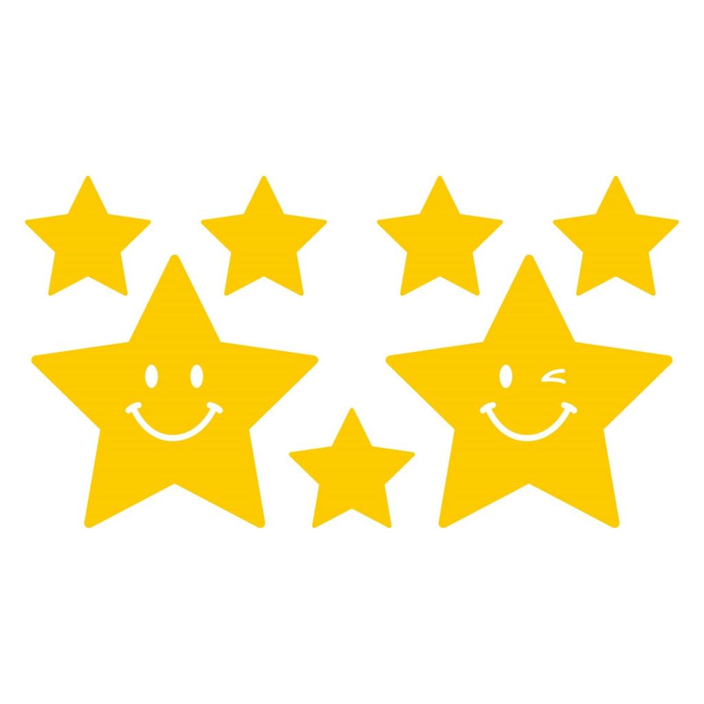 Reflective Star for and Accident Reflective Retroreflective nc-smile Sticker, Design, Retroreflective, Water-resistant, Helmets, Bicycles,