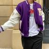 Бейсбольная куртка-бомбер для женщин в стиле хип-хоп Harajuku Bone Letter Лоскутные кожаные куртки Уличная одежда для мужчин унисекс
