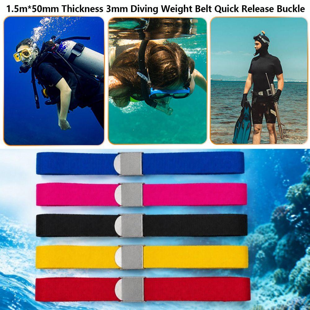 Adjustable Diving Weight Belt Nylon Webbing Stainless Steel Scuba Belt Quick-release Buckle