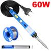 Электрический паяльник 60 Вт, комплект сварочных инструментов с регулируемой температурой, насос для отпайки припоя, 110 В 220 В