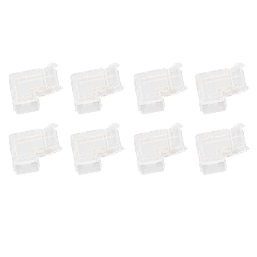 8pcs COB COB Connector Solderless L Shaped Connector LED Connector Kit For COB LED Strip Light
